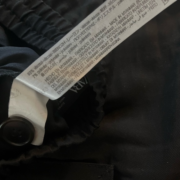 Zara Black Cargo Pants 5427/182 - Picture 7 of 9